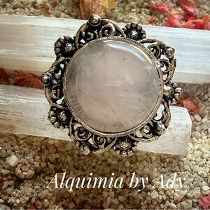 Silver Ornate Ring with Clear Stone+PINKY RING